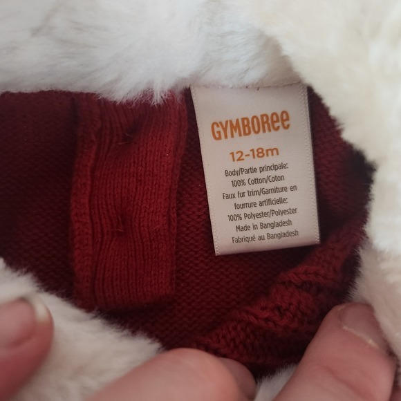 Gymboree Red Gingerbread Man Sweater Dress Baby Girls 12 18 Months - Picture 4 of 6